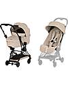 Cybex 2-in-1 Coya Stroller with Carrycot - Cozy Beige - Matt Black frame - From Birth to 4 Years Lights Strollers
