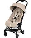 Cybex 2-in-1 Coya Stroller with Carrycot - Cozy Beige - Matt Black frame - From Birth to 4 Years Lights Strollers