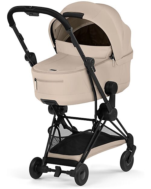 Cybex 2-in-1 Coya Stroller with Carrycot - Cozy Beige - Matt Black frame - From Birth to 4 Years Lights Strollers