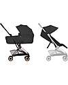 Cybex 2-in-1 Coya Stroller with Carrycot - Sepia Black - Rosegold Frame - From Birth to 4 Years Lights Strollers