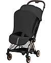 Cybex 2-in-1 Coya Stroller with Carrycot - Sepia Black - Rosegold Frame - From Birth to 4 Years Lights Strollers