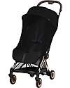 Cybex 2-in-1 Coya Stroller with Carrycot - Sepia Black - Rosegold Frame - From Birth to 4 Years Lights Strollers