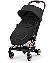 Cybex 2-in-1 Coya Stroller with Carrycot - Sepia Black - Rosegold Frame - From Birth to 4 Years Lights Strollers