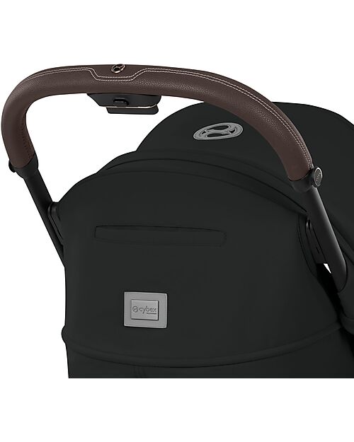 Cybex 2-in-1 Coya Stroller with Carrycot - Sepia Black - Rosegold Frame - From Birth to 4 Years Lights Strollers