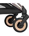 Cybex 2-in-1 Coya Stroller with Carrycot - Sepia Black - Rosegold Frame - From Birth to 4 Years Lights Strollers
