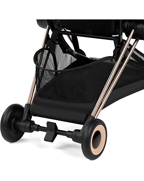 Cybex 2-in-1 Coya Stroller with Carrycot - Sepia Black - Rosegold Frame - From Birth to 4 Years Lights Strollers