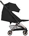 Cybex 2-in-1 Coya Stroller with Carrycot - Sepia Black - Rosegold Frame - From Birth to 4 Years Lights Strollers