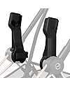 Cybex 2-in-1 Coya Stroller with Carrycot - Sepia Black - Rosegold Frame - From Birth to 4 Years Lights Strollers