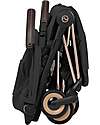 Cybex 2-in-1 Coya Stroller with Carrycot - Sepia Black - Rosegold Frame - From Birth to 4 Years Lights Strollers