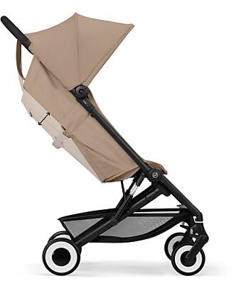 Cybex Agis Stroller - Almond Beige - Black Frame - from 6 months to 4 years - Compatible with Hand Luggage Lights Strollers
