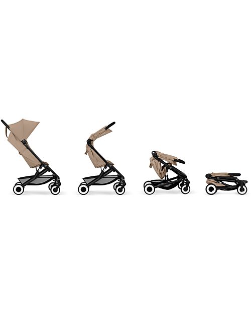 Cybex Agis Stroller - Almond Beige - Black Frame - from 6 months to 4 years - Compatible with Hand Luggage Lights Strollers