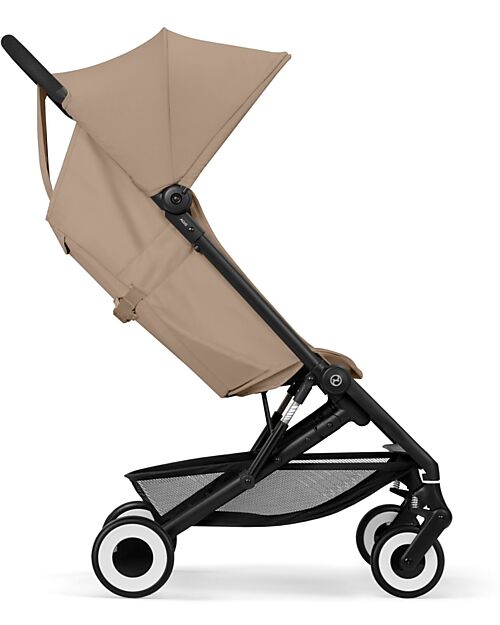 Cybex Agis Stroller - Almond Beige - Black Frame - from 6 months to 4 years - Compatible with Hand Luggage Lights Strollers