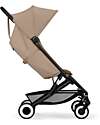 Cybex Agis Stroller - Almond Beige - Black Frame - from 6 months to 4 years - Compatible with Hand Luggage Lights Strollers