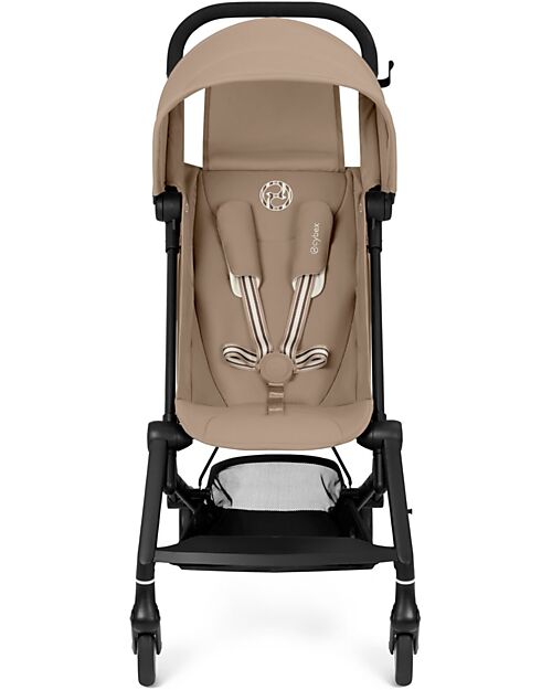 Cybex Agis Stroller - Almond Beige - Black Frame - from 6 months to 4 years - Compatible with Hand Luggage Lights Strollers