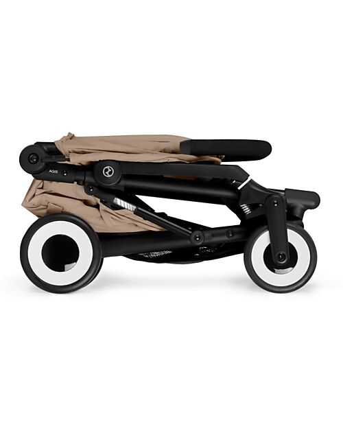 Cybex Agis Stroller - Almond Beige - Black Frame - from 6 months to 4 years - Compatible with Hand Luggage Lights Strollers
