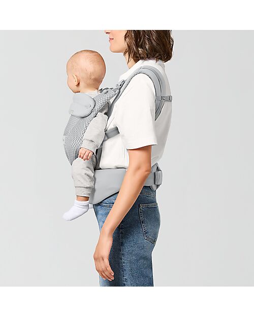 Cybex Amya Baby Carrier - Fog Grey - from Birth to 15 Kg - Adapts to Your Baby's Body Baby Carriers
