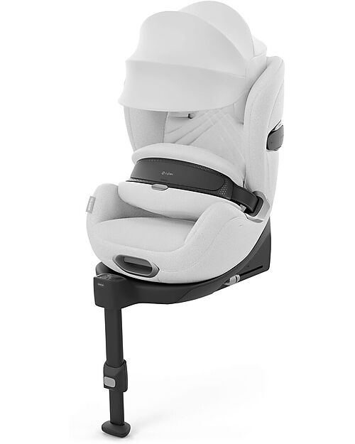Cybex Anoris T2 i-Size Plus Car Seat - Platinum White/Light Grey - from 15 Months to 7 Years Car Seats Group 1/2/3