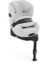 Cybex Anoris T2 i-Size Plus Car Seat - Platinum White/Light Grey - from 15 Months to 7 Years Car Seats Group 1/2/3