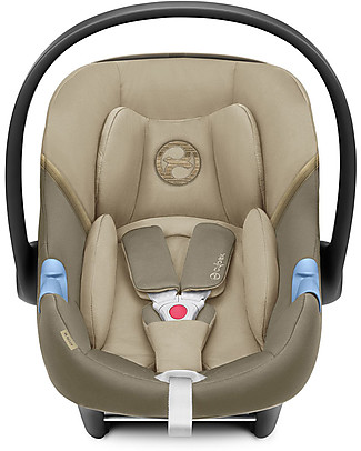 Cybex Aton M i-Size Car Seat - Classic Beige - Safe from Birth Car Seats Group 0+/1