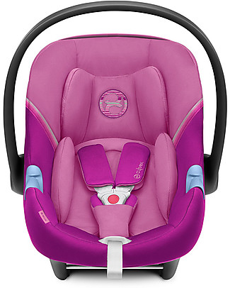 Cybex Aton M i-Size Car Seat - Magnolia Pink - Safe from Birth Car Seats Group 0+/1
