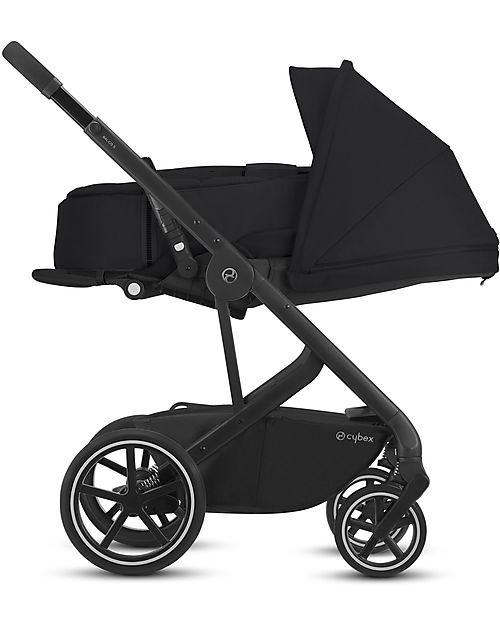 Cybex Bailos S Basic 3 in 1 - Deep Black - Balios S Lux Stroller + Cot S + Aton B2 i-Size + CS Adapater Trio and Duo Strollers