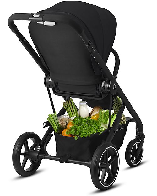 Cybex Bailos S Basic 3 in 1 - Deep Black - Balios S Lux Stroller + Cot S + Aton B2 i-Size + CS Adapater Trio and Duo Strollers