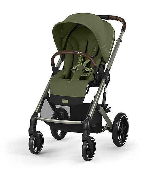 Cybex Balios S Lux Stroller - Moss Green/Khaki - Taupe Frame - from Birth up to 4 Years Pushchairs