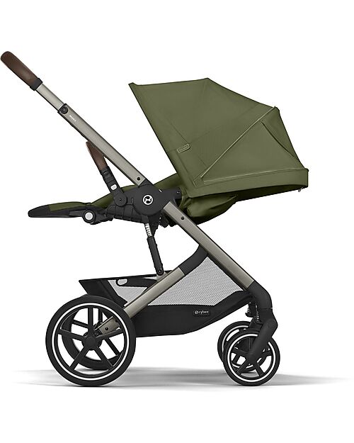 Cybex Balios S Lux Stroller - Moss Green/Khaki - Taupe Frame - from Birth up to 4 Years Pushchairs