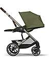 Cybex Balios S Lux Stroller - Moss Green/Khaki - Taupe Frame - from Birth up to 4 Years Pushchairs