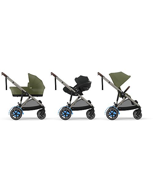 Cybex Balios S Lux Stroller - Moss Green/Khaki - Taupe Frame - from Birth up to 4 Years Pushchairs