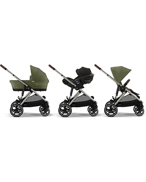 Cybex Balios S Lux Stroller - Moss Green/Khaki - Taupe Frame - from Birth up to 4 Years Pushchairs