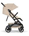 Cybex Beezy Stroller Almond Beige - Black Frame - The Most Compact Lights Strollers