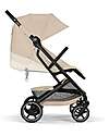 Cybex Beezy Stroller Almond Beige - Black Frame - The Most Compact Lights Strollers