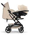 Cybex Beezy Stroller Almond Beige - Black Frame - The Most Compact Lights Strollers