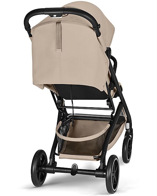 Cybex Beezy Stroller Almond Beige - Black Frame - The Most Compact Lights Strollers