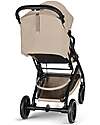 Cybex Beezy Stroller Almond Beige - Black Frame - The Most Compact Lights Strollers