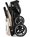 Cybex Beezy Stroller Almond Beige - Black Frame - The Most Compact Lights Strollers