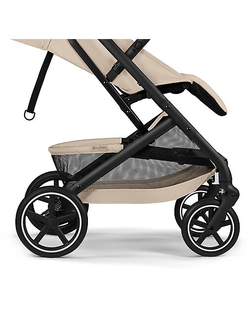 Cybex Beezy Stroller Almond Beige - Black Frame - The Most Compact Lights Strollers