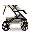 Cybex Beezy Stroller Almond Beige - Black Frame - The Most Compact Lights Strollers