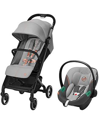 Cybex Beezy Stroller + Aton S2 i-Size Duo - Lava Grey/Mid Grey Trio and Duo Strollers