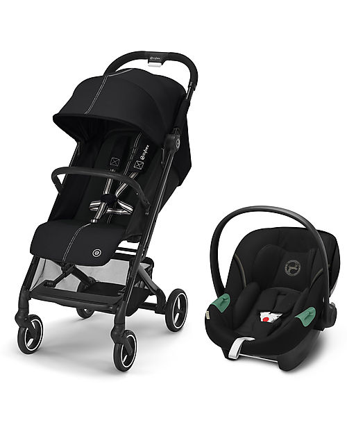 Cybex Beezy Stroller + Aton S2 i-Size Duo - Moon Black/Black Trio and Duo Strollers