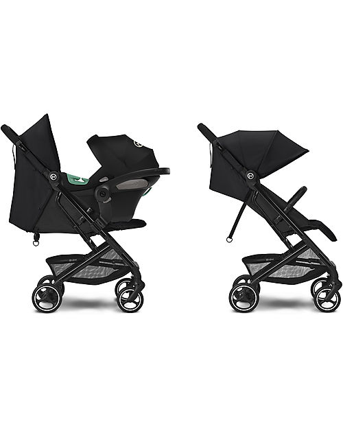 Cybex Beezy Stroller + Aton S2 i-Size Duo - Moon Black/Black Trio and Duo Strollers
