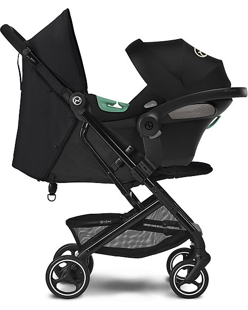 Cybex Beezy Stroller + Aton S2 i-Size Duo - Moon Black/Black Trio and Duo Strollers