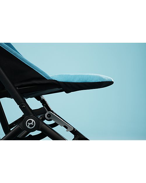 Cybex Beezy Stroller - Beach Blue/Turquoise - Comfort on the Go from Birth! Lights Strollers