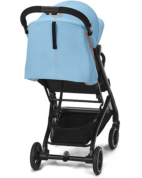 Cybex Beezy Stroller - Beach Blue/Turquoise - with One-Pull Harness Lights Strollers