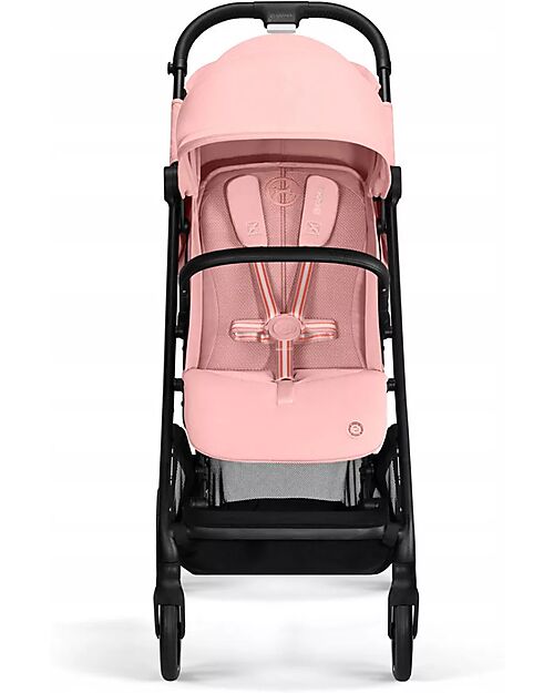 Cybex Beezy Stroller - Candy Pink - Black Frame - The Most Compact Lights Strollers