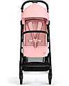 Cybex Beezy Stroller - Candy Pink - Black Frame - The Most Compact Lights Strollers