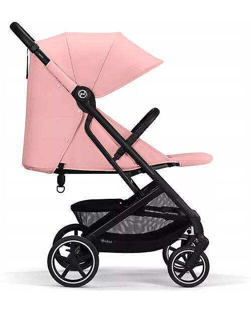 Cybex Beezy Stroller - Candy Pink - Black Frame - The Most Compact Lights Strollers