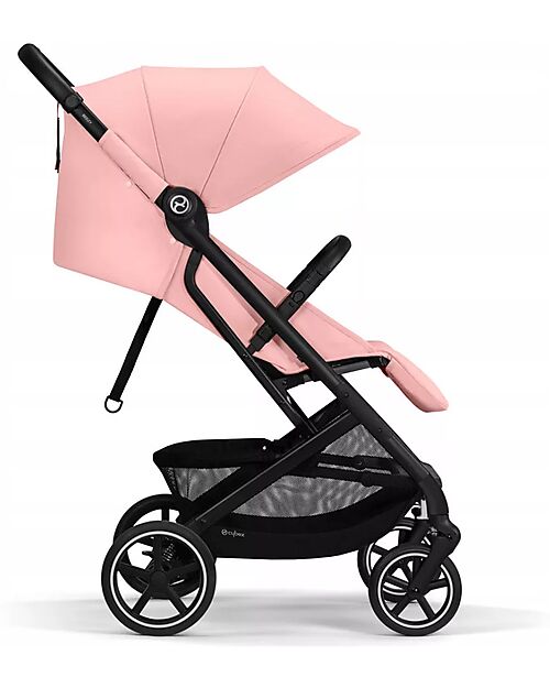 Cybex Beezy Stroller - Candy Pink - Black Frame - The Most Compact Lights Strollers
