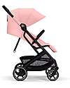 Cybex Beezy Stroller - Candy Pink - Black Frame - The Most Compact Lights Strollers